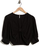 Young, Fabulous & Broke Miranda Linen Blend Crop Top