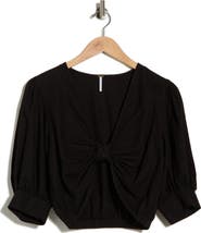 Young, Fabulous & Broke Miranda Linen Blend Crop Top