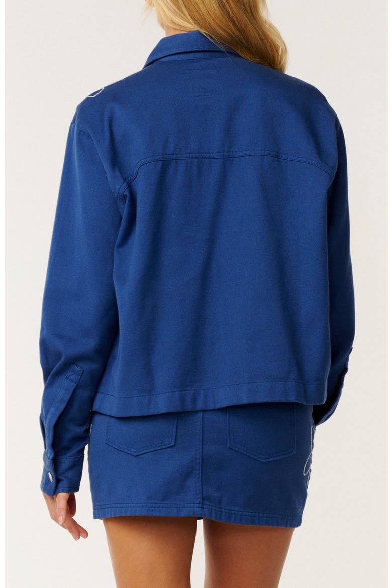 Paraiso Embroidered Twill Jacket, Alternate, color, BLUE