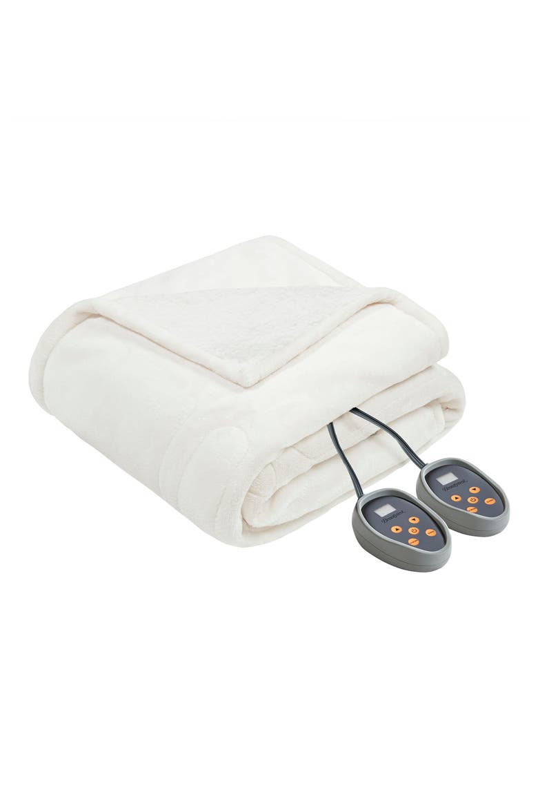 OEKO-TEX Heated Blanket, Main, color, IVORY