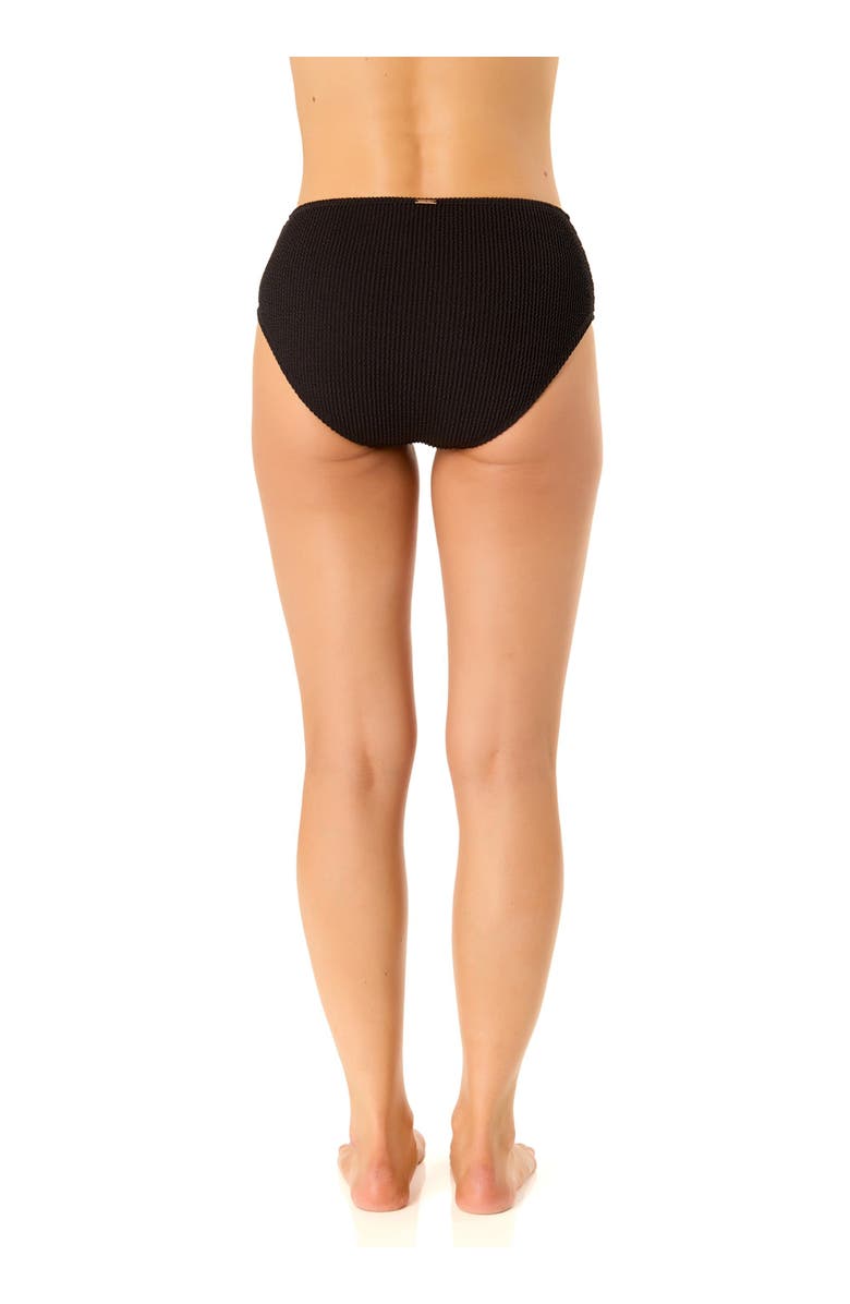 Anne Cole Women's Live In Color Textured Midrise Swim Bottom, Alternate, color, Black