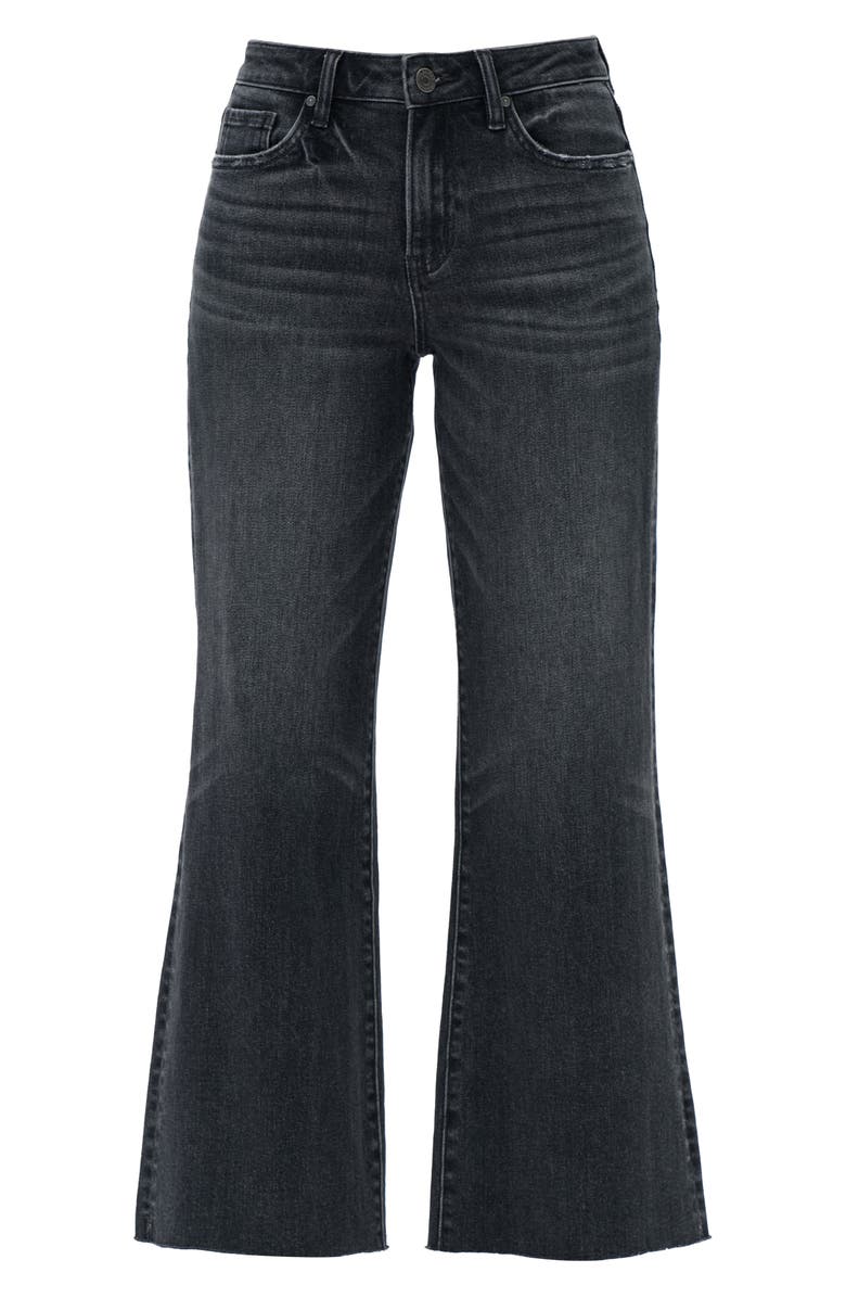 Bayeas Raw Hem Mid Rise Wide Leg Jeans, Alternate, color, Dark Grey