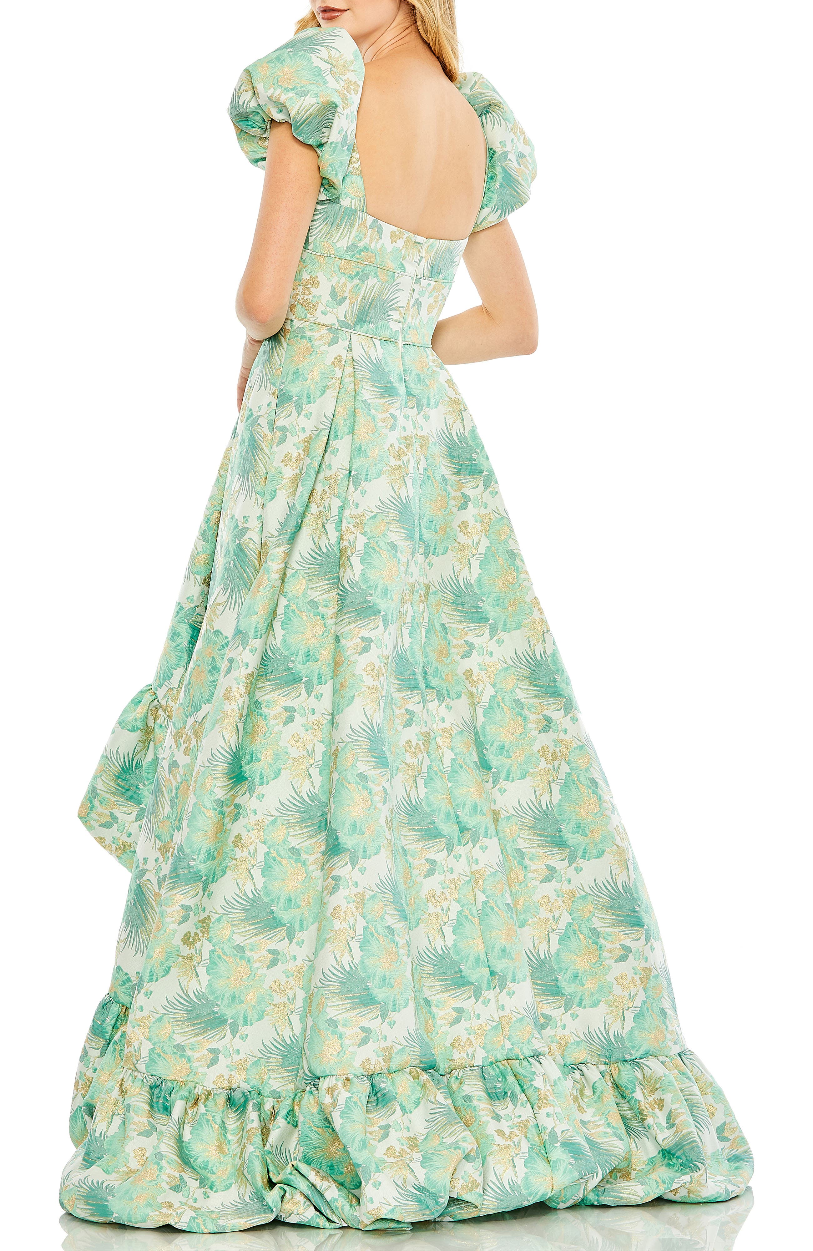 Embroidered Dress ABYOVRT Women Floral Embroidered Maxi Dress Long Puff Sleeve Square Neck Bohemian Flowy Dress With Pockets Smocked Fall Dress (Green,L Free People Dress Dupes