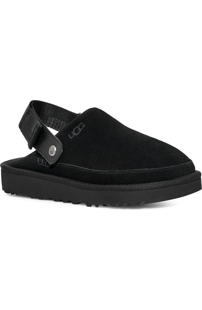 UGG<sup>®</sup> Goldencoast Water Repellent Slingback Clog, Main, color, Black