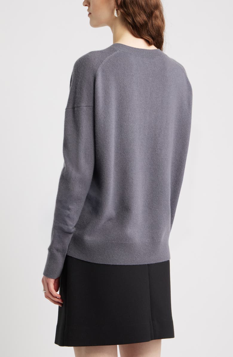 Nordstrom V-Neck Cashmere Sweater, Alternate, color, Grey Agate
