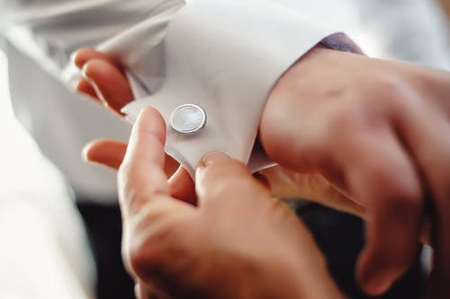 Link Up Round Mother Of Pearl Cufflinks In White