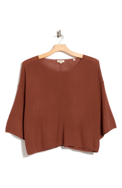 Textured Dolman Sleeve Sweater