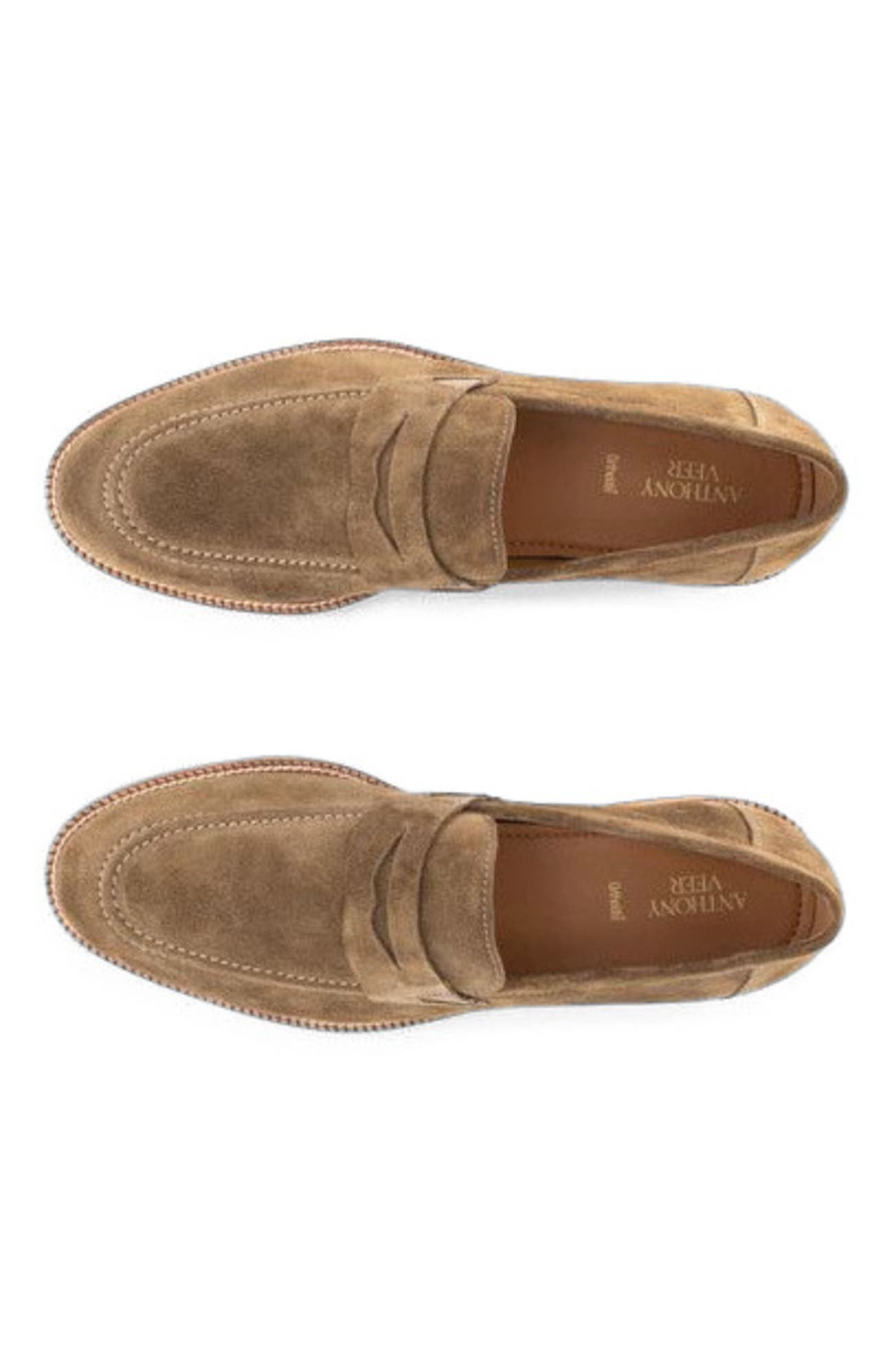 Anthony Veer Brighton Penny Loafer, Alternate, color, Cigar Suede