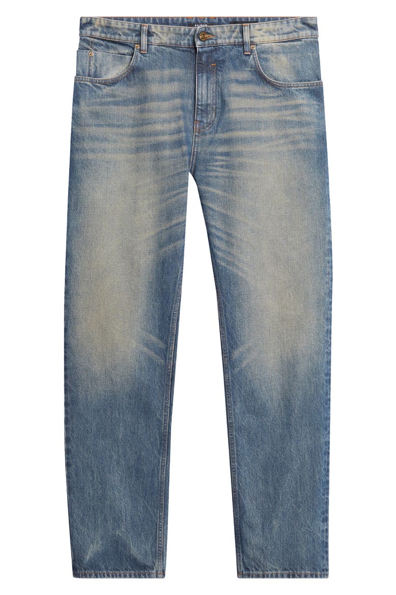 Slim Straight Leg Jeans, Main, color, BLUE