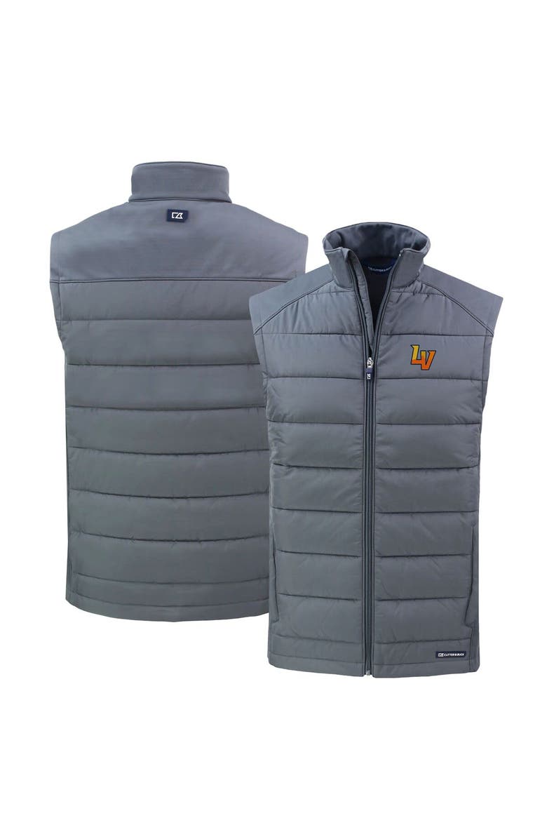 Cutter & Buck Men's Cutter & Buck Steel Las Vegas Aviators Evoke Hybrid Eco Softshell Recycled Full-Zip Vest, Main, color, 