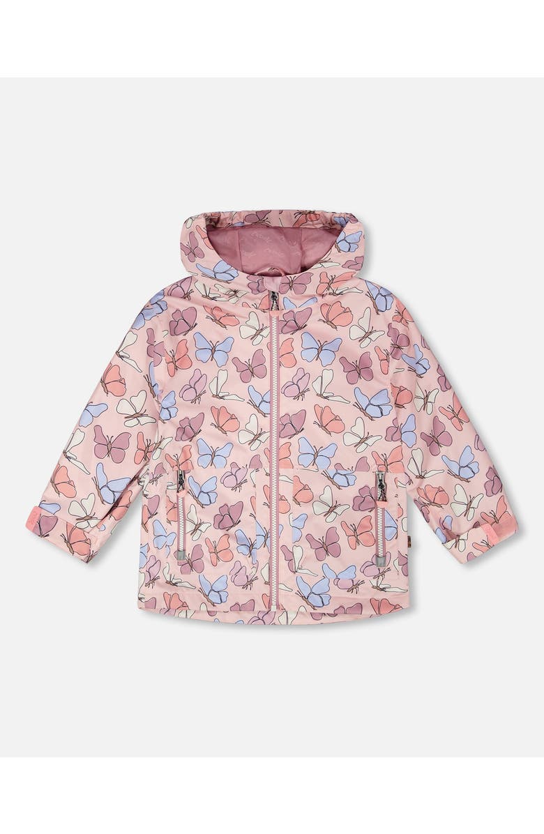 Deux par Deux Mid-Season Butterflies Jacket, Main, color, Pink Printed Butterflies