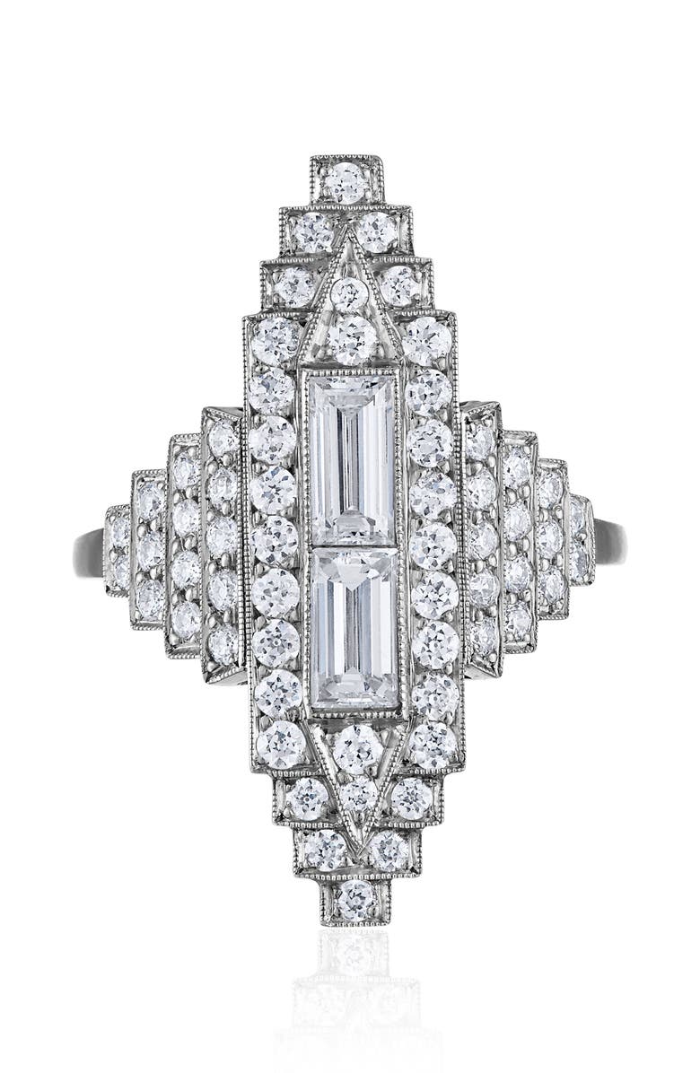 Mindi Mond All Diamond Empire Ring, Alternate, color, Platinum/ Diamond
