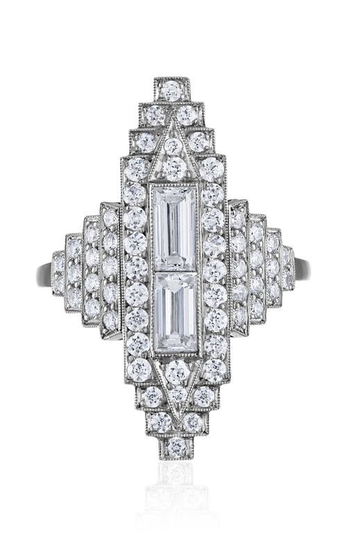 Mindi Mond All Diamond Empire Ring In Platinum/diamond