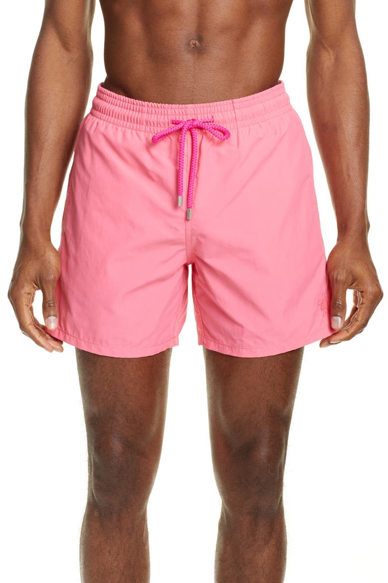 Shellfish & Turtles Aquareactive Swim Trunks, Main, color, CHERRY BLOSSOM