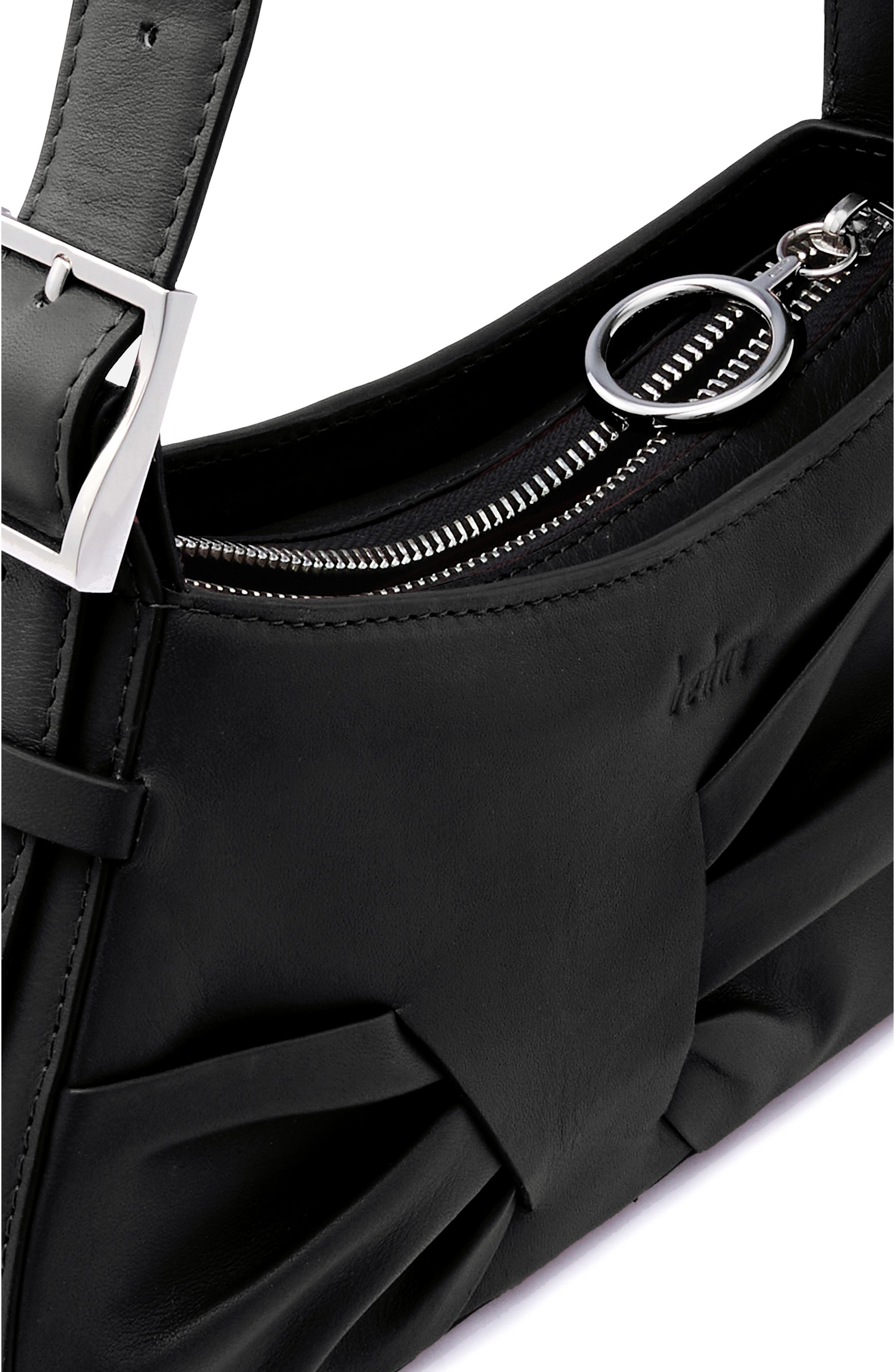 behno Mini Leena Leather Shoulder Bag, Alternate, color, Black