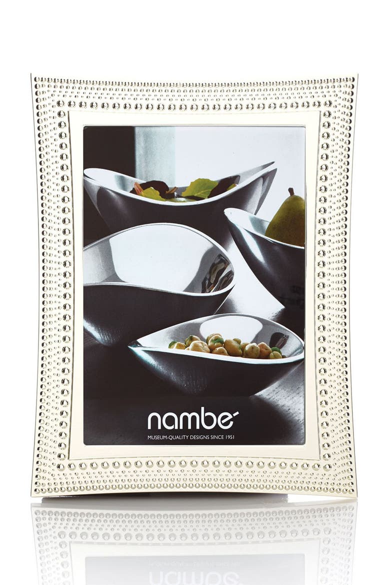 Beaded Picture Frame, Alternate, color, SILVER