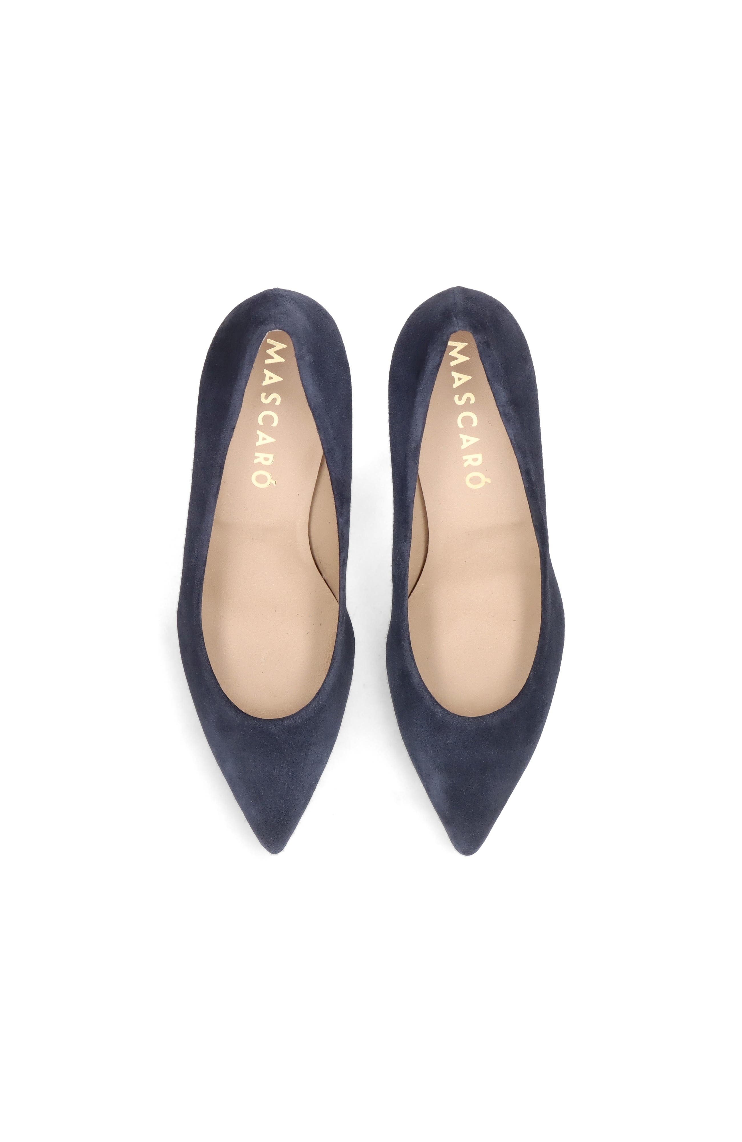 Suede Pointed Toe Pump, Alternate, color, Navy