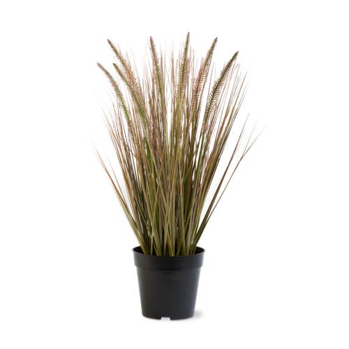 Tag Cattail Grass Artificial Stems And Leaf Sprays Green Multi In Green