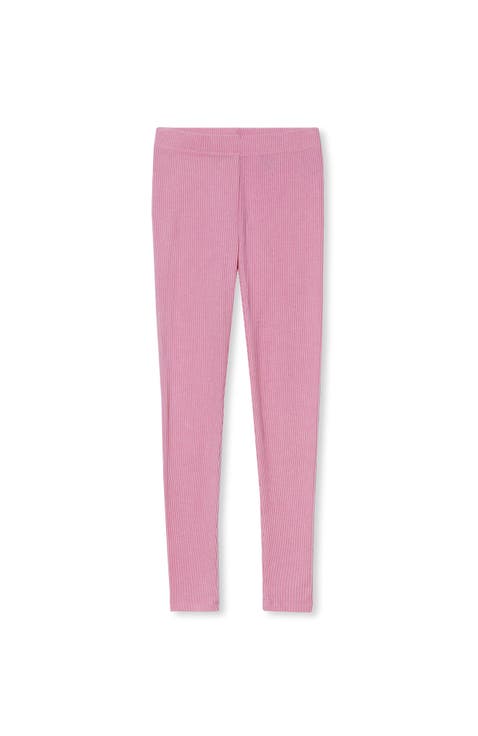 Girls Ribbed Knit Leggings