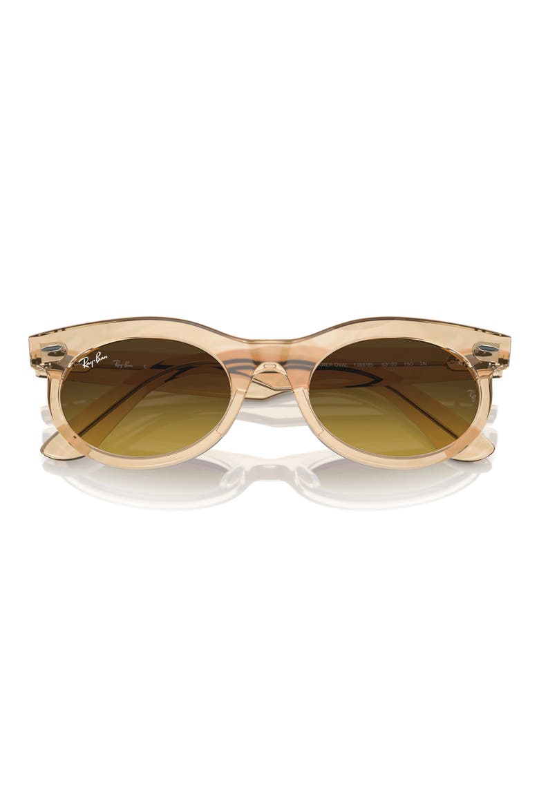 Wayfarer 53mm Oval Sunglasses, Alternate, color, BROWN GRADIENT