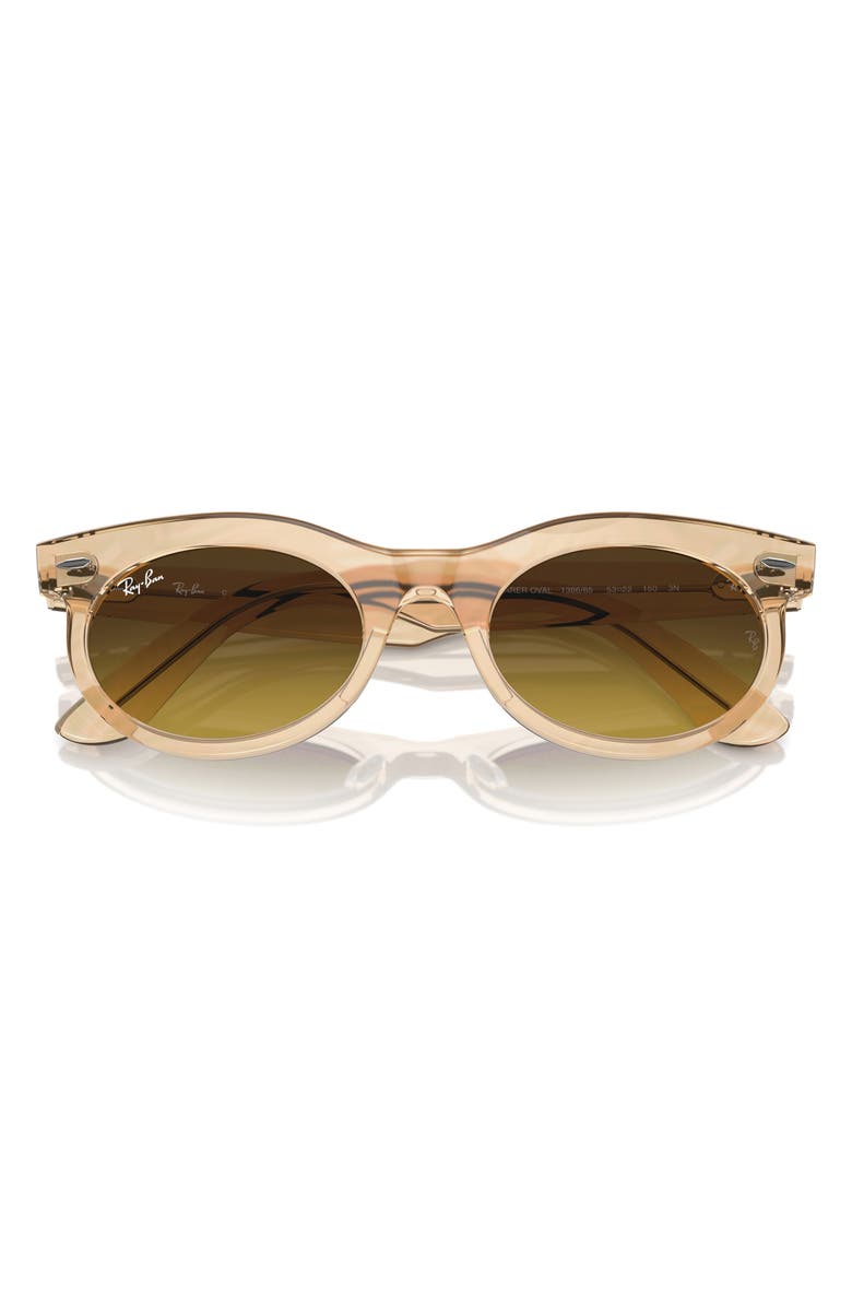 Ray-Ban Wayfarer 53mm Oval Sunglasses, Alternate, color, Brown Gradient