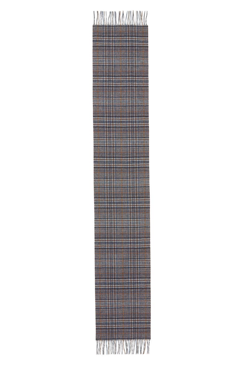 Tattersall Cashmere Scarf, Alternate, color, BLACK/ BROWN