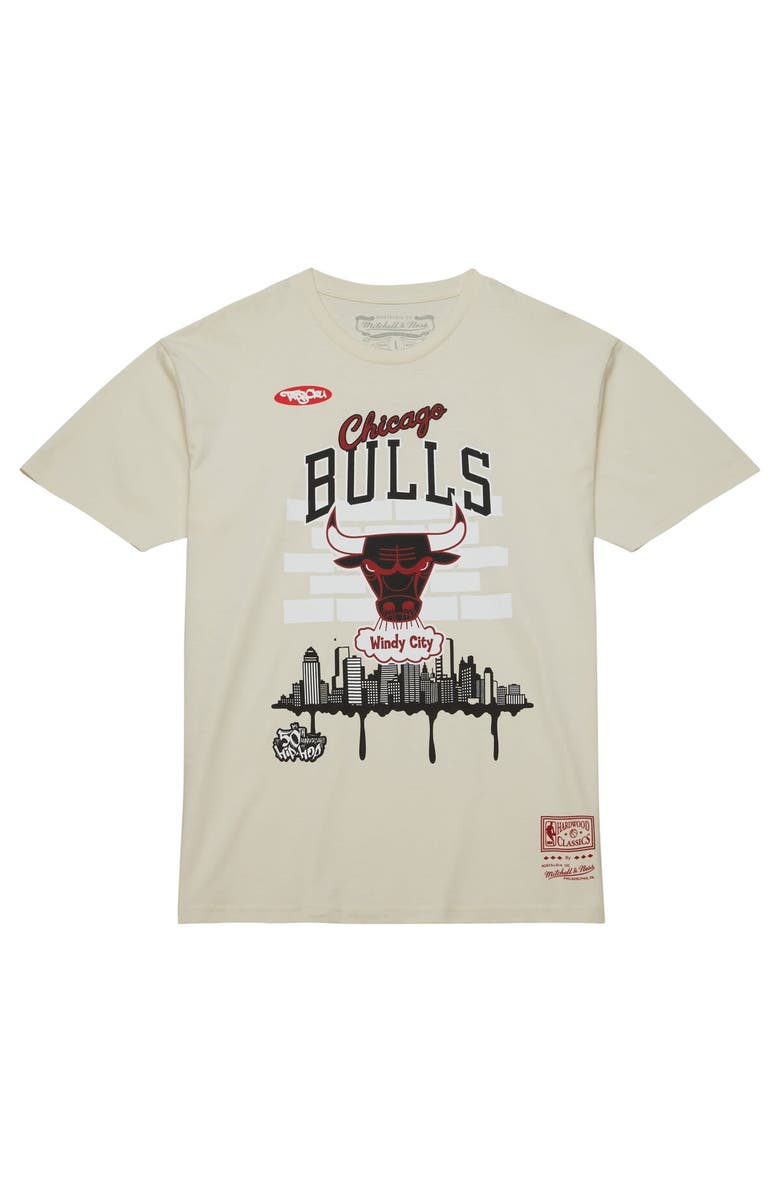 Mitchell & Ness Men's Mitchell & Ness x Tats Cru Cream Chicago Bulls Hardwood Classics City T-Shirt, Alternate, color, 