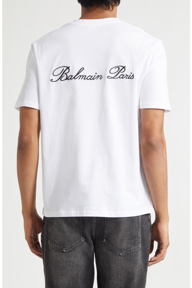 Paris Signature Embroidered T-Shirt, Alternate, color, GAB BLACK/ WHITE