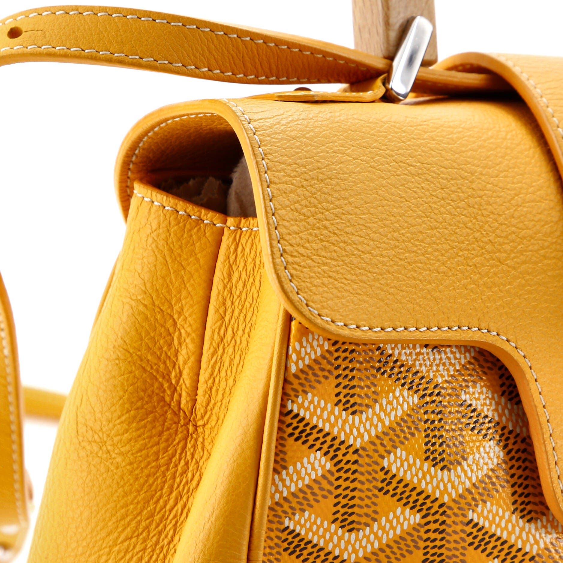 Pre-Owned Goyard Saigon Top Handle Bag Coated Canvas with Leather Mini, Alternate, color, 