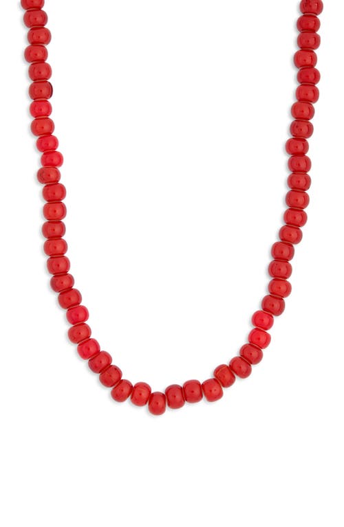 Shashi Barrow Beaded Necklace In Red