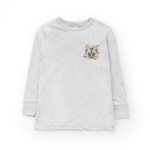 Peace Sign Skeleton Long Sleeve T-Shirt (Little Kid & Big Kid)