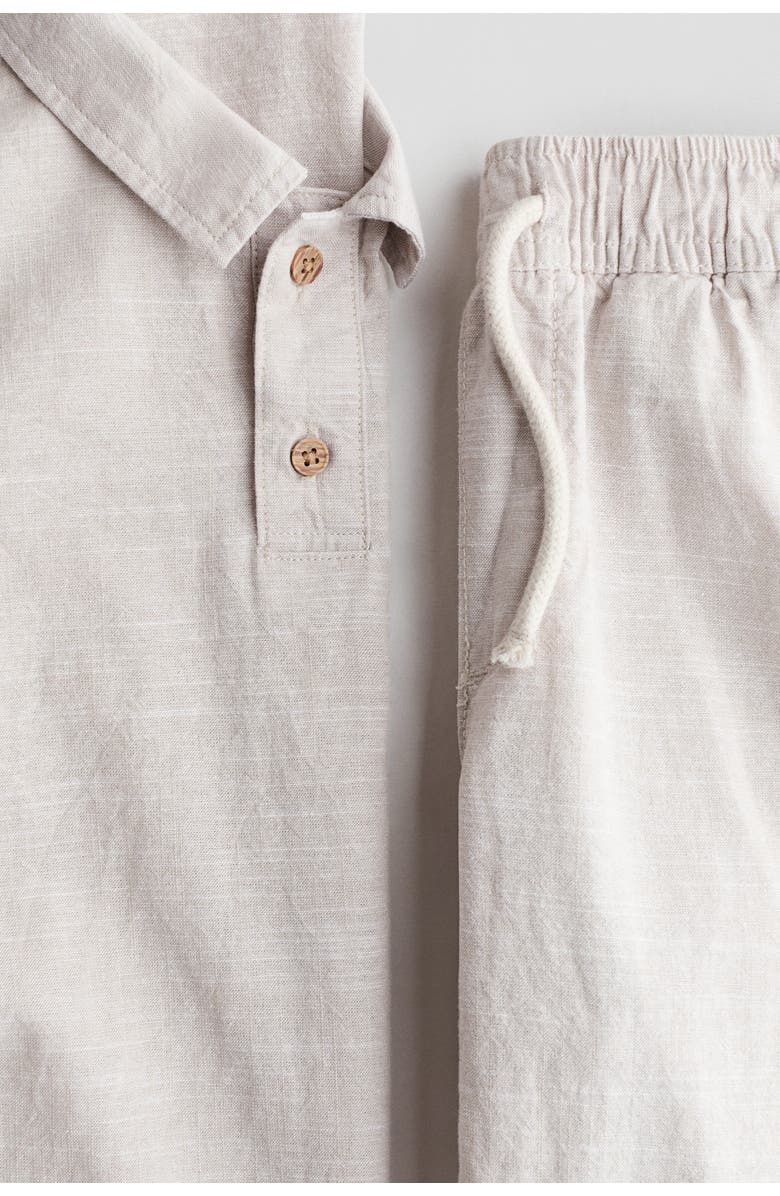 H&M 2-piece cotton set, Alternate, color, Light Beige