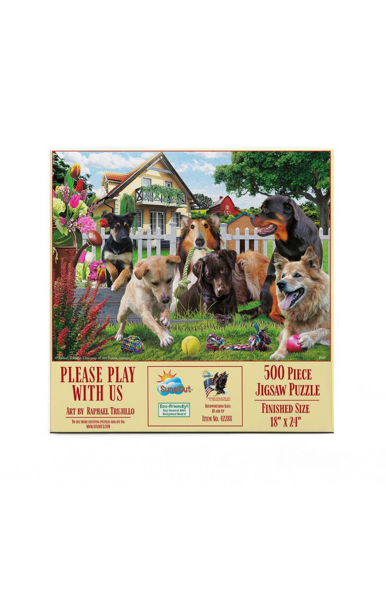 Sunsout Please Play with Us 500 piece Jigsaw Puzzle for Adults, Alternate, color, Multicolor