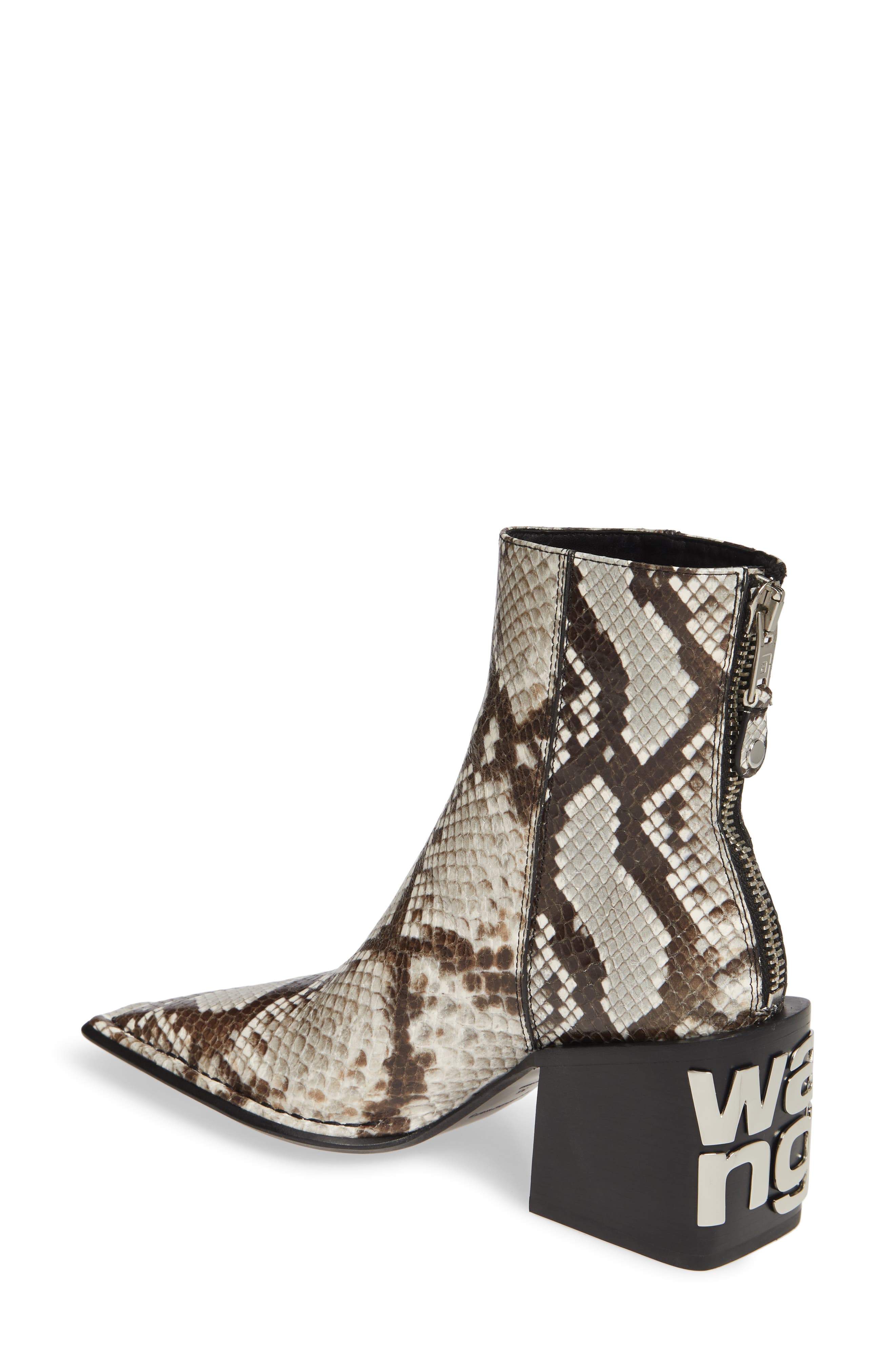 Alexander Wang Parker Python Embossed Logo Heel Boot, Alternate, color, 