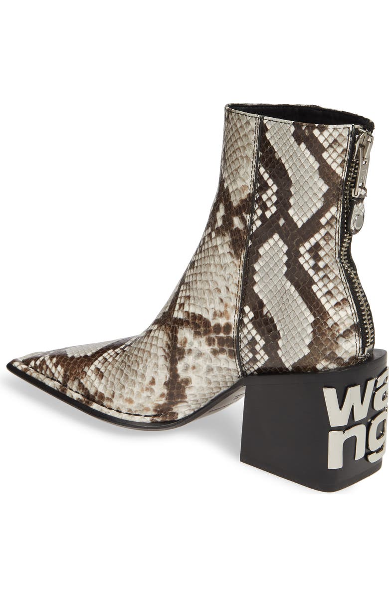 Alexander Wang Parker Python Embossed Logo Heel Boot, Alternate, color,