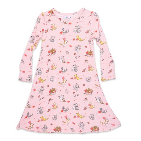 Kids' Love Kittens Long Sleeve Dress (Baby)