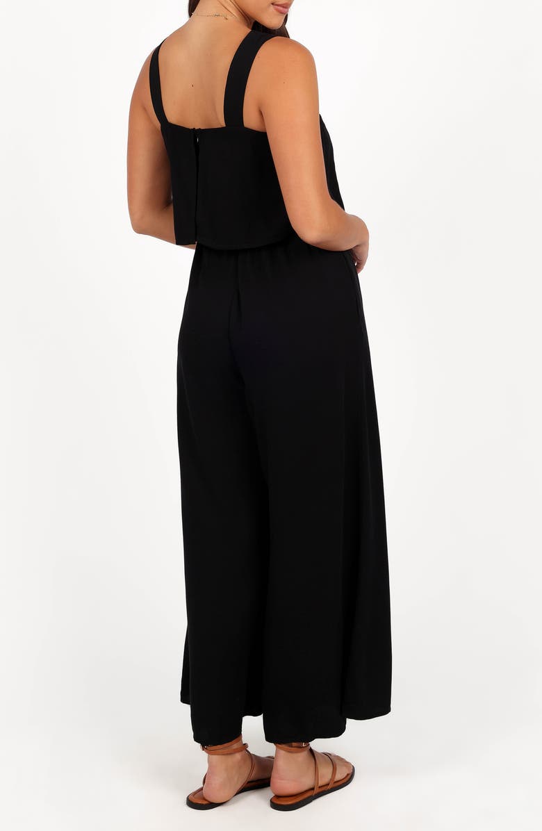 Petal & Pup Delia Popover Sleeveless Wide Leg Jumpsuit, Alternate, color, Black
