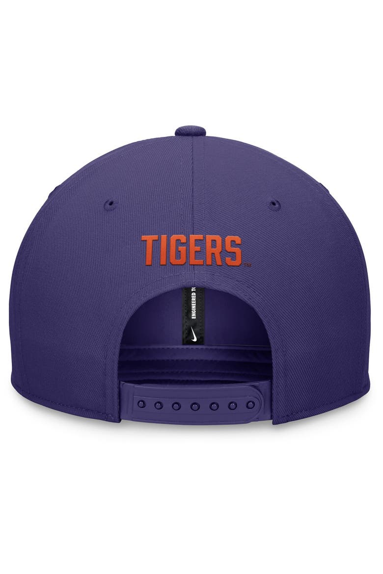 Men's Nike Purple Clemson Tigers Primetime Pro Snapback Hat, Alternate, color, Purple
