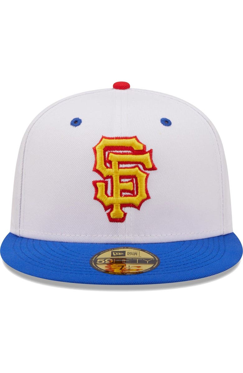 New Era Men's New Era White/Royal San Francisco Giants 8-Time World Series Champions Cherry Lolli 59FIFTY Fitted Hat, Alternate, color,
