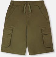 Deux par Deux Stretch Twill Bermuda with Cargo Pockets