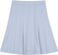 Hopscotch Cotton Spandex Elastic Waist Midi Panel Skirt