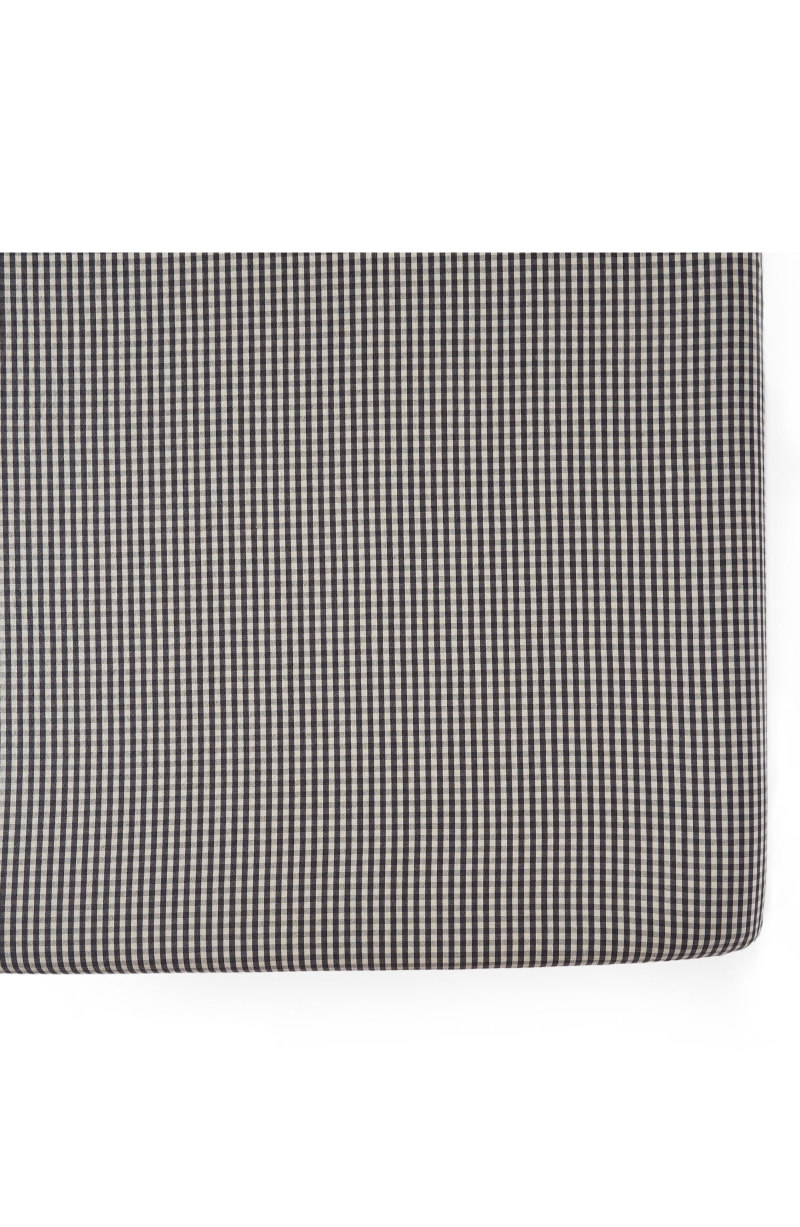 Pehr Gingham Organic Cotton Crib Sheet in Indigo 