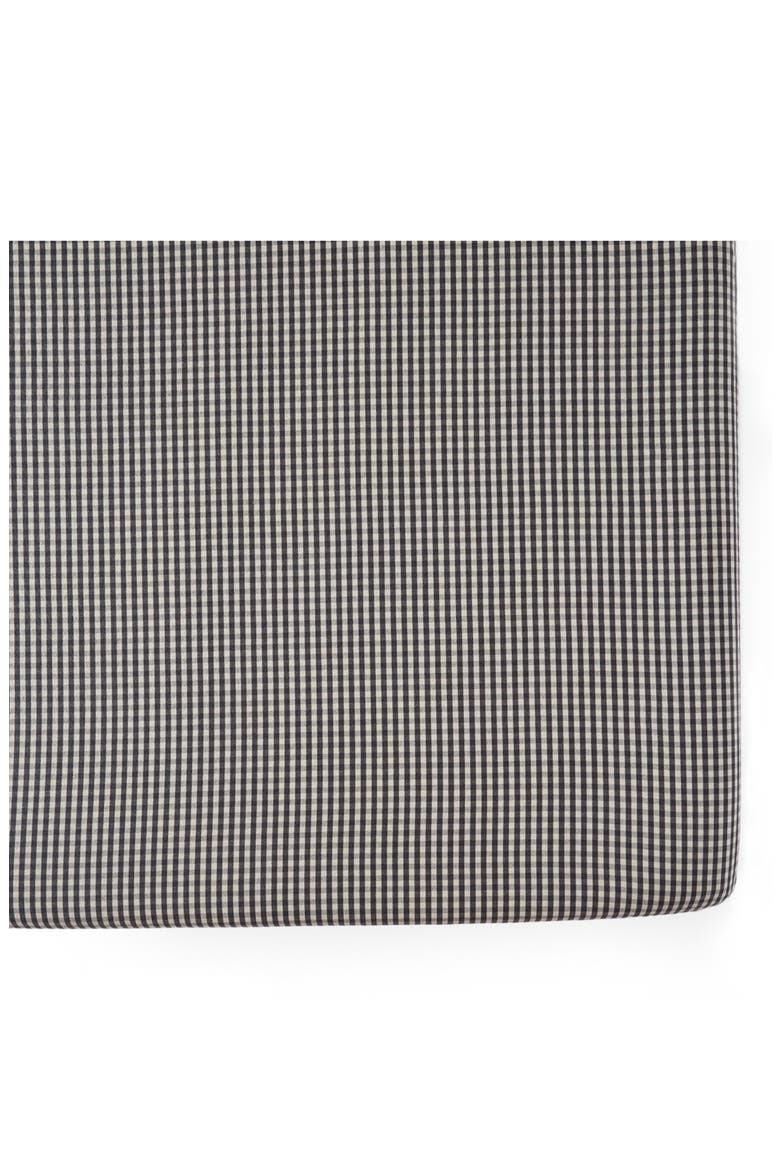 Gingham Crib Sheet, Main, color, INDIGO