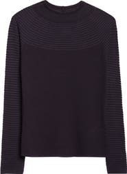 Lafayette 148 New York Textured Stripe Raglan Sleeve Sweater