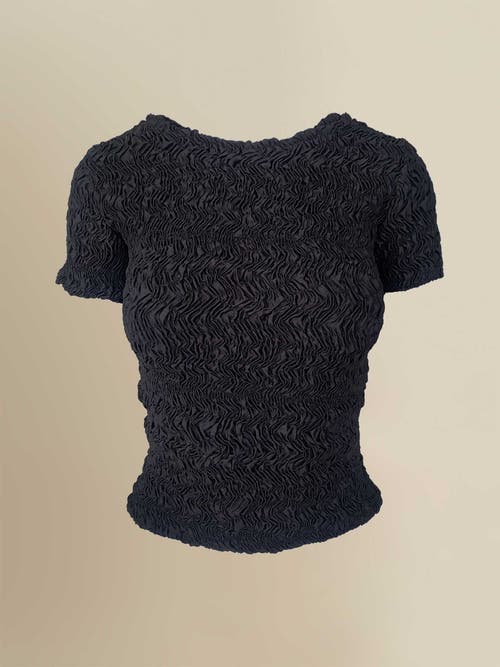 Contessa Mills Blair Cozy Elevated Cotton T-shirt In Black