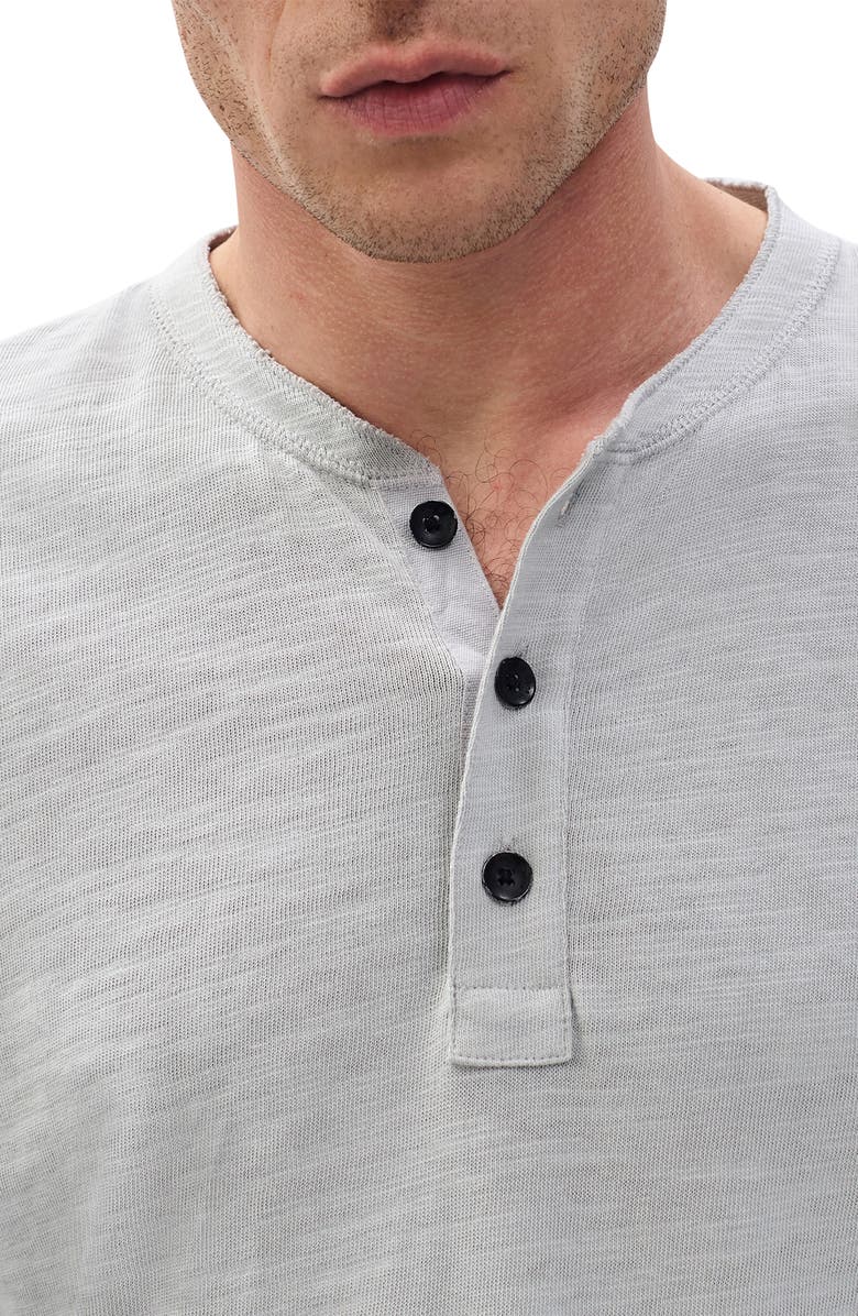 rag & bone Classic Flame Slub Cotton Henley, Alternate, color, Heather Grey