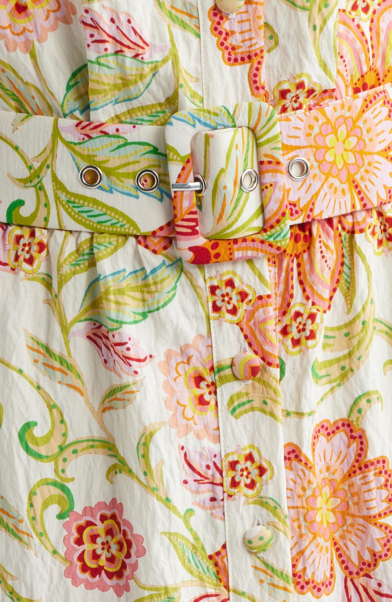 Sam Edelman Sunkissed Floral Puff Sleeve Belted Dress, Alternate, color, Sunkiss