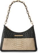 Brahmin Mod Esme Croc Embossed Leather Shoulder Bag