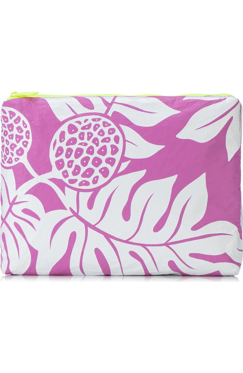 Aloha Collection Medium Water Resistant Tyvek<sup>®</sup> Zip Pouch, Main, color,