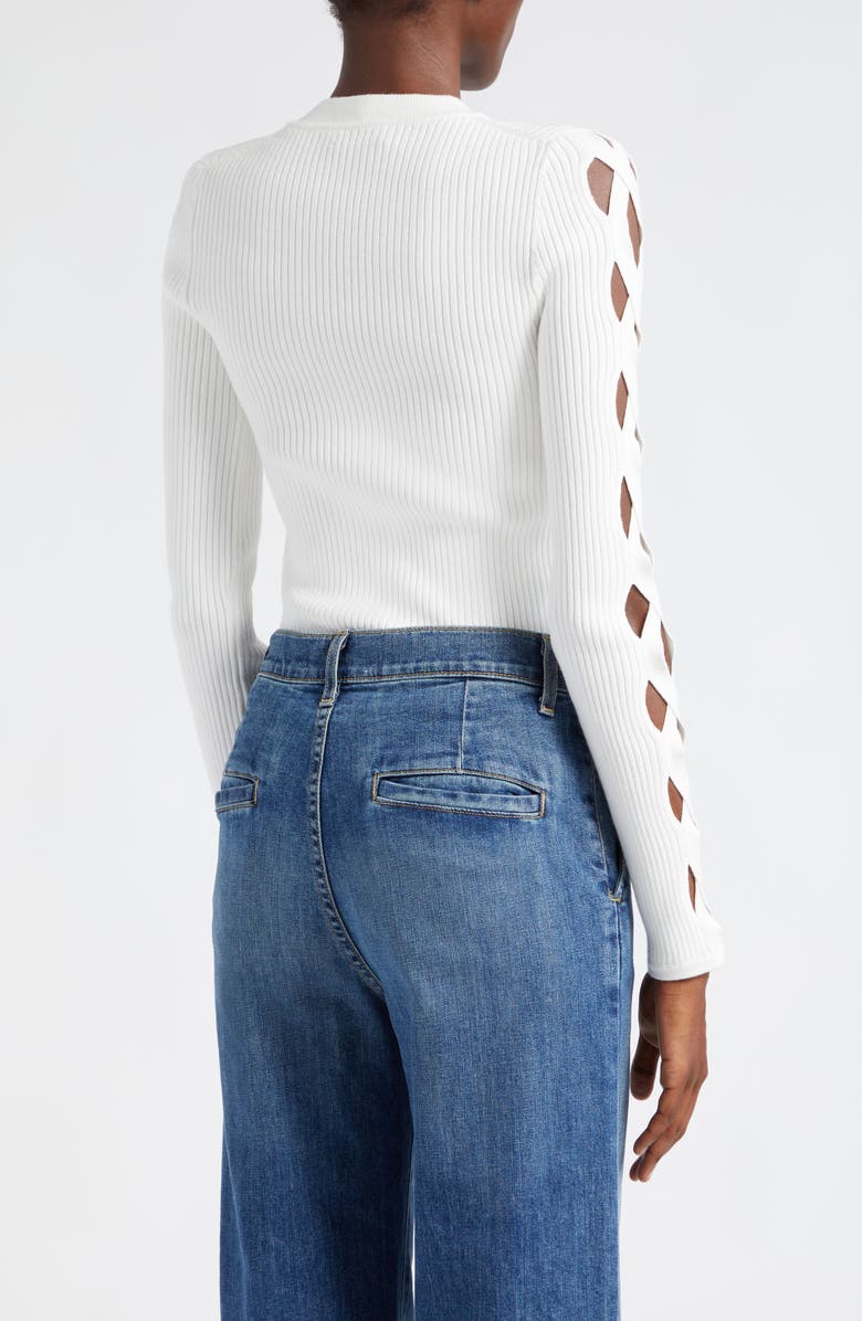 Ramy Brook Jazmine Lattice Detail Sweater, Alternate, color, 